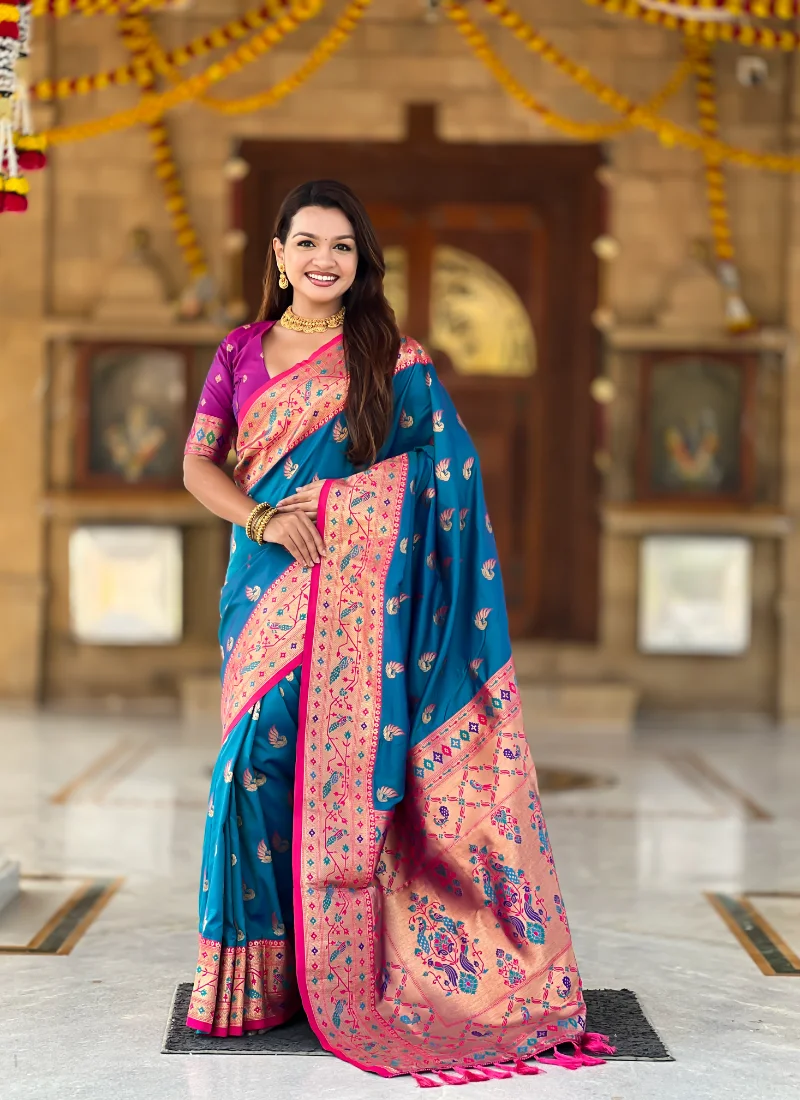 turquoise-soft-pethani-silk-saree-with-zari-woven-blouse-slpr137-m